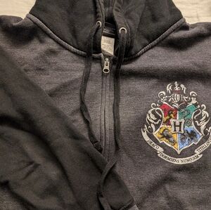 Universal Studios Hogwarts Harry Potter HP Full Zip Hoodie Jacket Sweater Men L